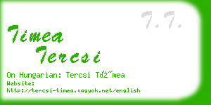timea tercsi business card